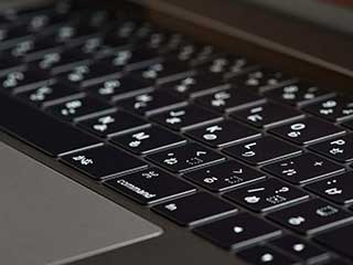 macbookキーボードの写真