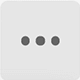 3点リーダーのアイコン。縦もしくは横1列に3つのピリオドで描かれているのが特徴