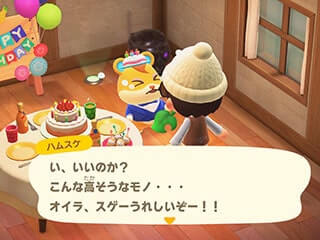 プレゼントに泣いて喜ぶハムスケ画像