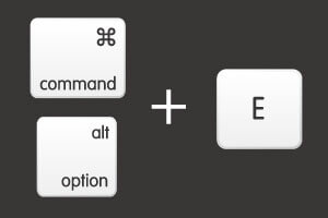 MacBookショートカットキー「最大化する」はコマンドキーとオプションキーとEを押します。