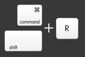 MacBookショートカットキー「キャッシュをクリアして更新する」はコマンドキーとシフトとRを押します。