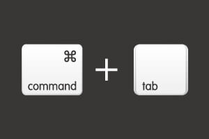 MacBookショートカットキー「アプリの切り替え」はコマンドキーとtabを押します。