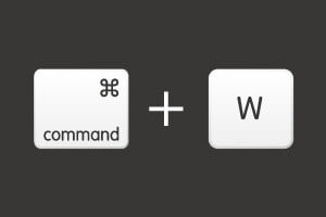 MacBookショートカットキー「閉じる」はコマンドキーとWを押します。