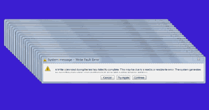 Write Fault Errorが大量に出現